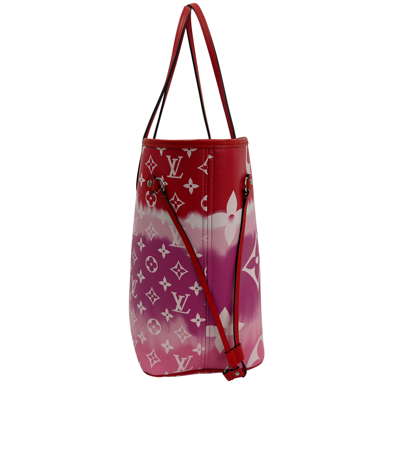 Neverfull Rouge Escala, 1.890&euro;, Bolso, Rojo/Rosa, Canvas - General, Vista lateral